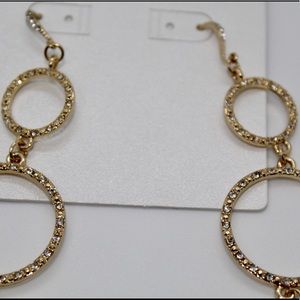 Target faux gold diamond hoop earrings